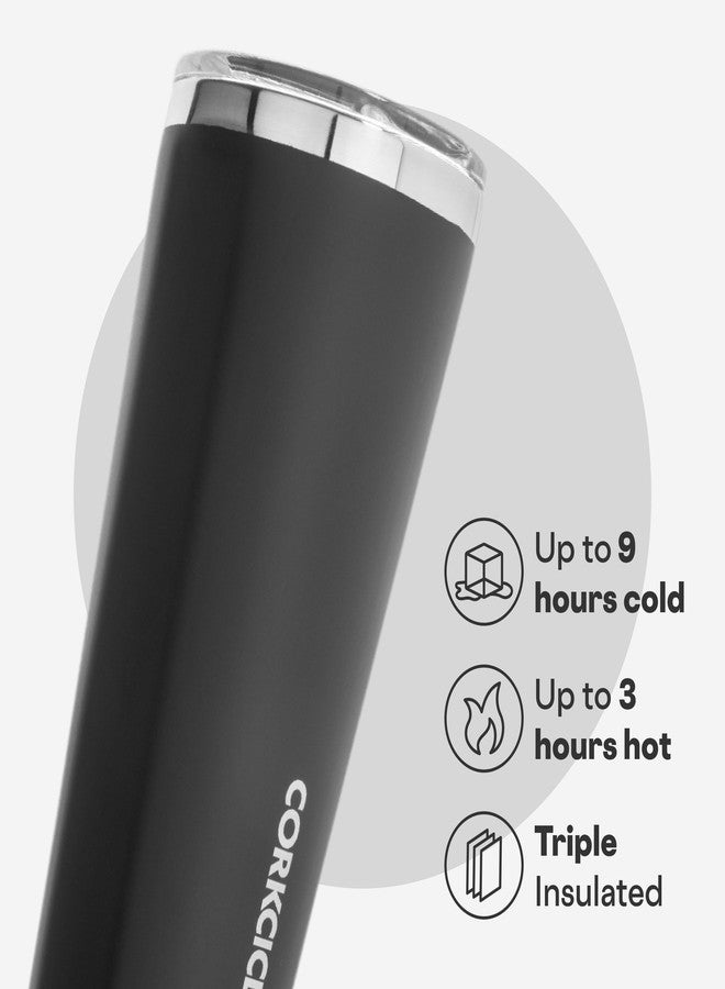 Corkcicle Classic Tumbler - Keeps Drinks Cold for 9 Hours & Hot for 3 - Triple-Insulated Stainless Steel - Holiday Tumbler Gift - 24 oz - Matte Black - Image 3
